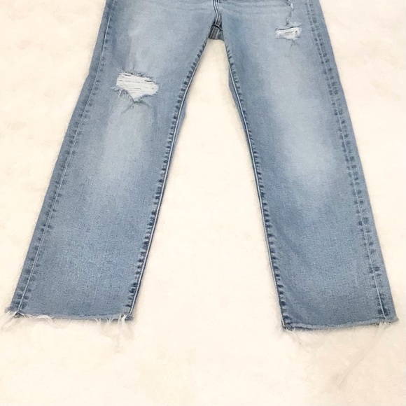 Levi’s 28 (6/7) Wedgie Straight Women’s Jeans Distressed High Rise Cropped - Picture 5 of 13